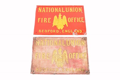 Lot 1 - Two 19th Century tin rectangular coloured enamel signs