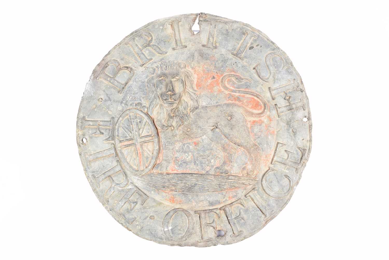 Lot 7 - A 19th Century circular lead British Office Insurance Company firemark