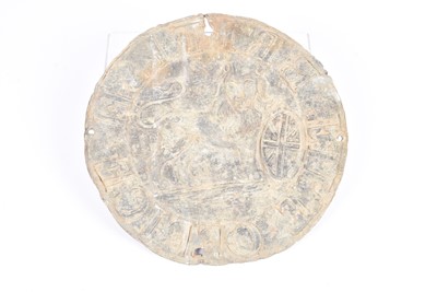 Lot 7 - A 19th Century circular lead British Office Insurance Company firemark