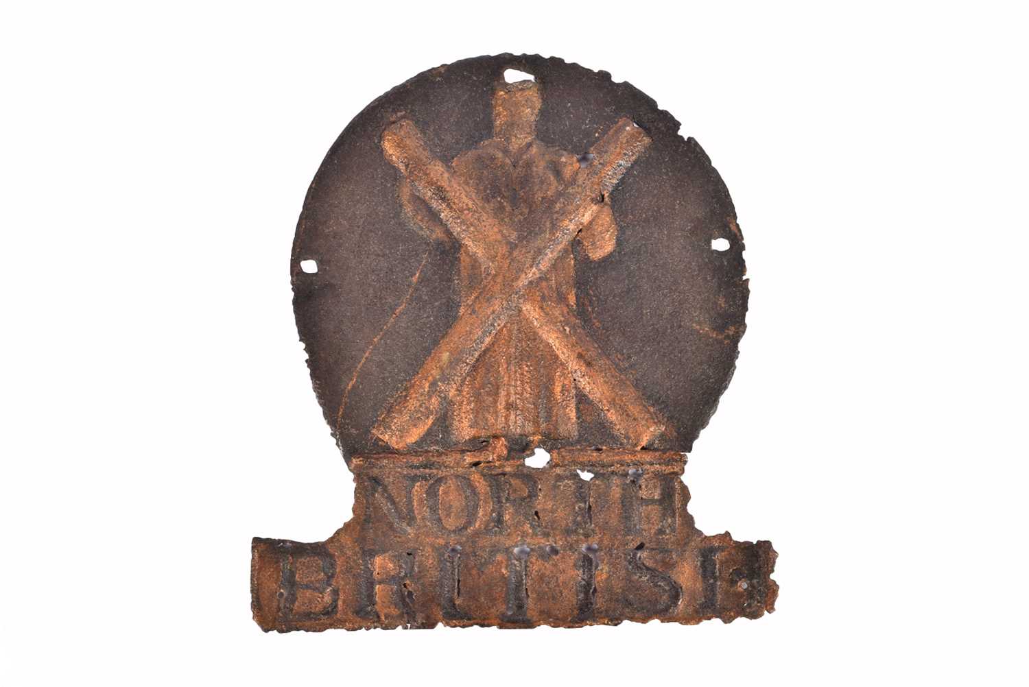 Lot 13 - A 19th Century tin North British Insurance Company St Andrew and Saltire Cross