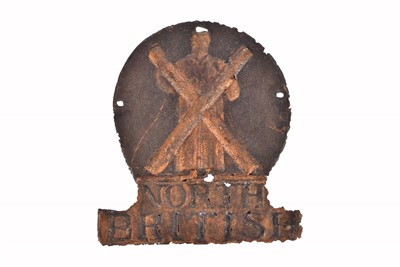 Lot 13 - A 19th Century tin North British Insurance Company St Andrew and Saltire Cross
