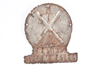 Lot 13 - A 19th Century tin North British Insurance Company St Andrew and Saltire Cross