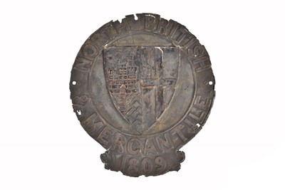 Lot 15 - A 19th Century copper North British & Mercantile Insurance Company 1809 sign