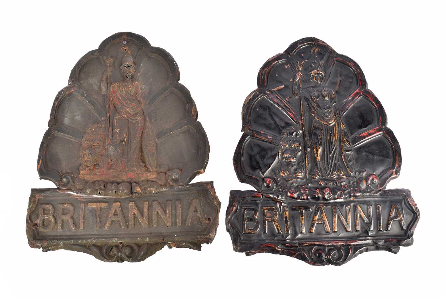 Lot 22 - Two 19th Century copper Britannia Fire Association founded in 1868 firemarks