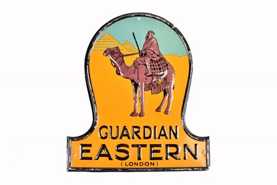 Lot 28 - A 19th Century tin coloured enamel Guardian Eastern (London) Insurance Company Limited firemark
