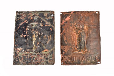 Lot 36 - Two 19th Century copper Equitable Fire Insurance Company firemarks