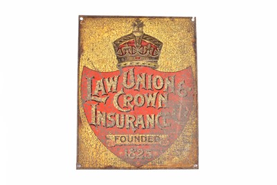 Lot 48 - A 19th Century tin Law Union and Crown Insurance Company Ltd firemark
