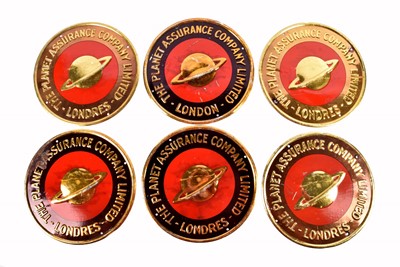 Lot 56 - Six 19th Century Planet Assurance Company overseas promotional use firemarks