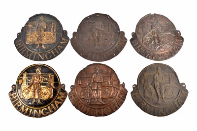 Lot 57 - Six 19th Century copper Birmingham Fire Office Company firemarks