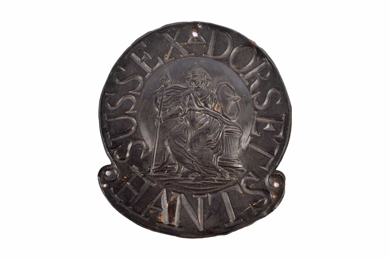 Lot 69 - A 19th Century copper Hampshire, Sussex and Dorset Fire Office firemark