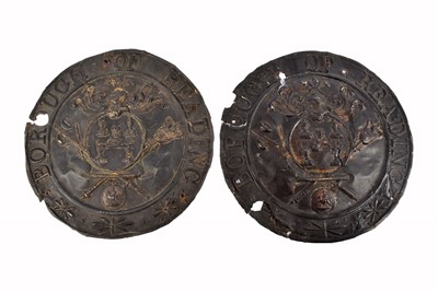 Lot 72 - Two 19th Century circular copper Reading Insurance Company firemarks