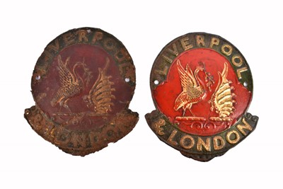 Lot 76 - Two 19th Century Liverpool and London Fire and Life Insurance Company copper and tin iron firemarks