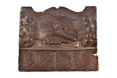 Lot 80 - A 19th Century lead Edinburgh Friendly Insurance Against Losses by Fire firemark