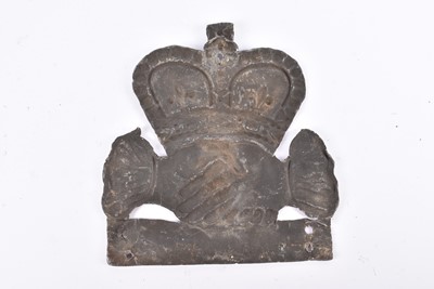 Lot 83 - A 19th Century lead Hand in Hand Fire Office firemark