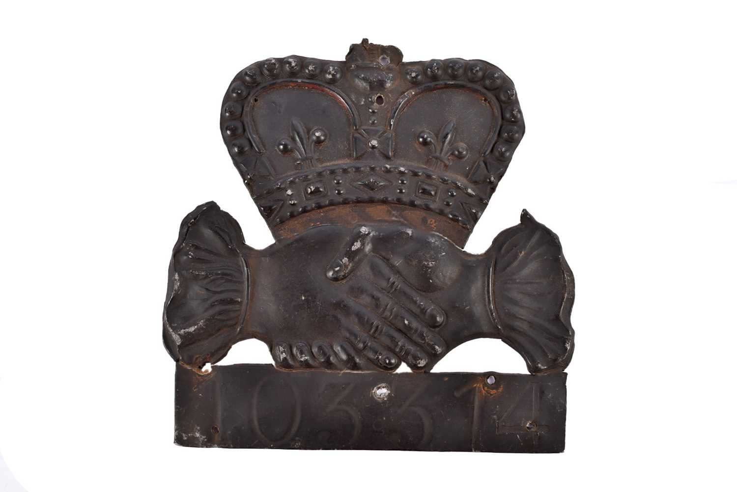 Lot 84 - A 19th Century lead Hand in Hand Fire Office firemark