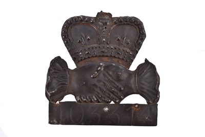Lot 84 - A 19th Century lead Hand in Hand Fire Office firemark