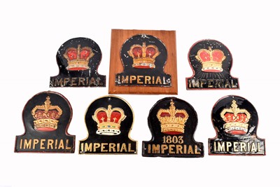 Lot 86 - Seven 19th Cenutry copper and tinned iron Imperial Fire Insurance Company firemarks