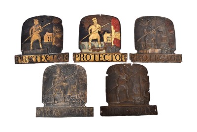 Lot 88 - Five 19th Century copper Protector Fire Insurance Company firemarks