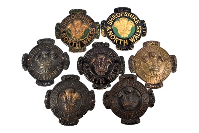 Lot 96 - Seven 19th Century Shropshire & North Wales assurance Company brass and copper firemarks