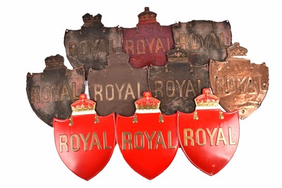 Lot 117 - Ten 19th Century copper tin iron Royal firemarks