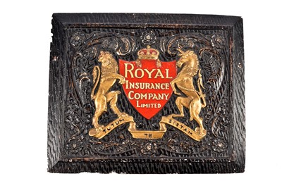Lot 122 - A small rectangular Royal Insurance Company Limited advertising plaque