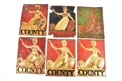 Lot 127 - Six 19th Century copper and zinc County Fire Office firemarks