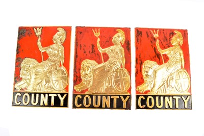 Lot 128 - Three 19th Century copper County Fire Office firemarks
