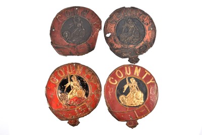 Lot 129 - Four 19th Century copper County Fire Office firemarks