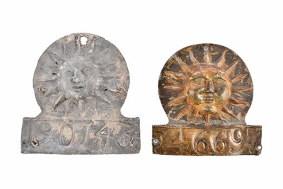 Lot 167 - Two lead Sun Fire Office firemarks