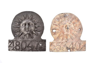 Lot 170 - Two lead Sun Fire Office firemarks