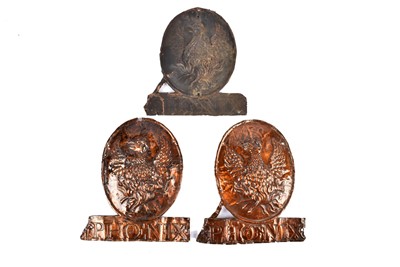 Lot 192 - Three 19th Century copper Phoenix Assurance Company firemarks