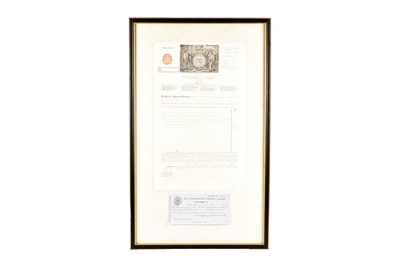 Lot 301 - Framed Sun Fire Office Inurance Policy