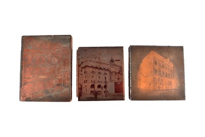Lot 320 - Three printing blocks of Insurance and Assurance office buildings