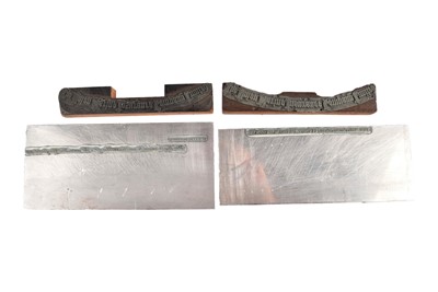 Lot 323 - Four printing plates