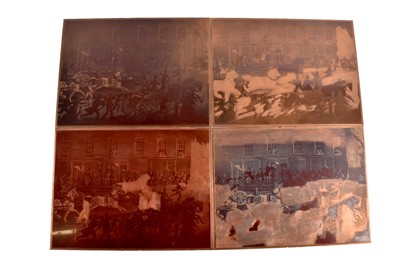 Lot 335 - Four 19th Century rectangular copper printing plates