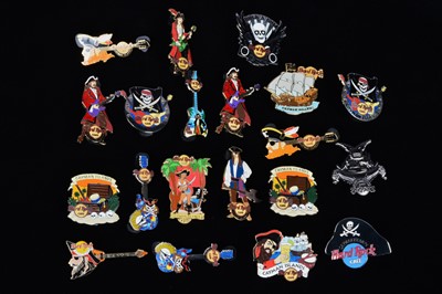 Lot 6 - A collection of twenty Pirate week Hard Rock Café Cayman Islands pin badges