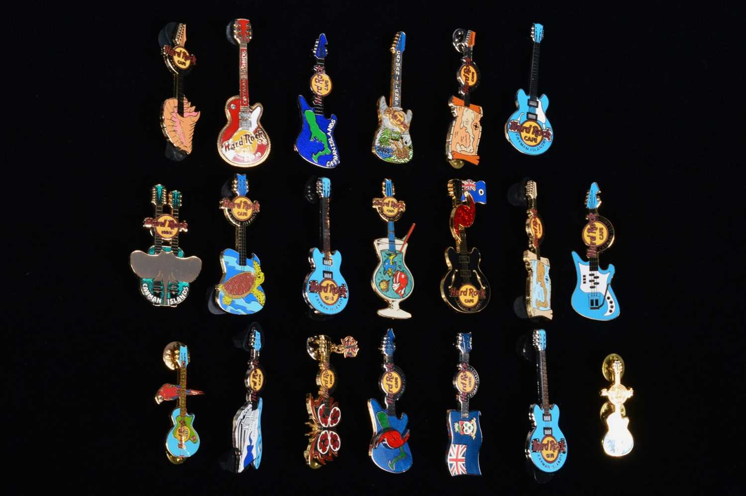 Lot 8 - A collection of twenty marketing Hard Rock Café Cayman Islands pin badges