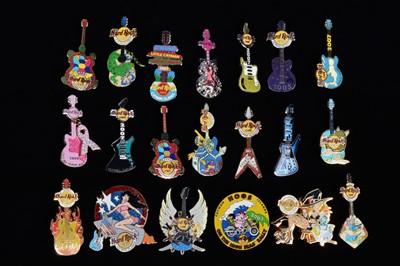 Lot 9 - A collection of twenty dated Hard Rock Café Cayman Islands pin badges