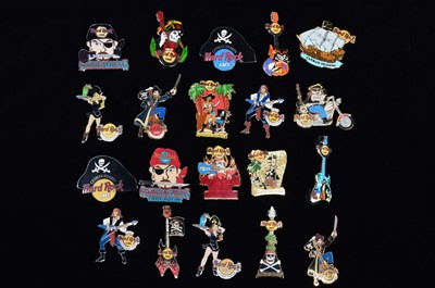 Lot 13 - A collection of twenty Pirate week Hard Rock Café Cayman Islands pin badges