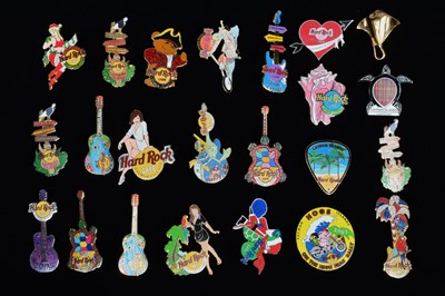 Lot 16 - A collection of twenty three marketing Hard Rock Café Cayman Islands pin badges