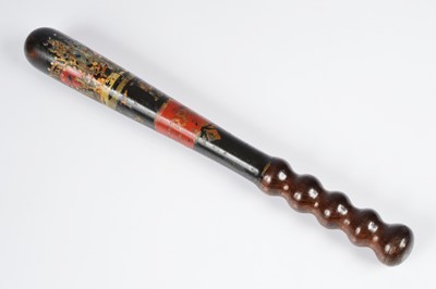 Lot 36 - A Victorian Liverpool Police Constable painted wooden truncheon