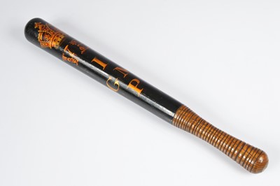 Lot 42 - A Victorian Police Constable painted wooden truncheon