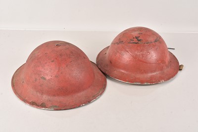 Lot 49 - Two 1940s/50s Fire Fighter's Brodie Helmets