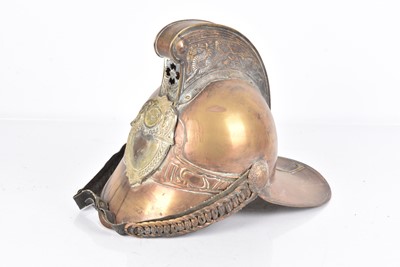 Lot 50 - A Merryweather Pattern Brass Fire Helmet