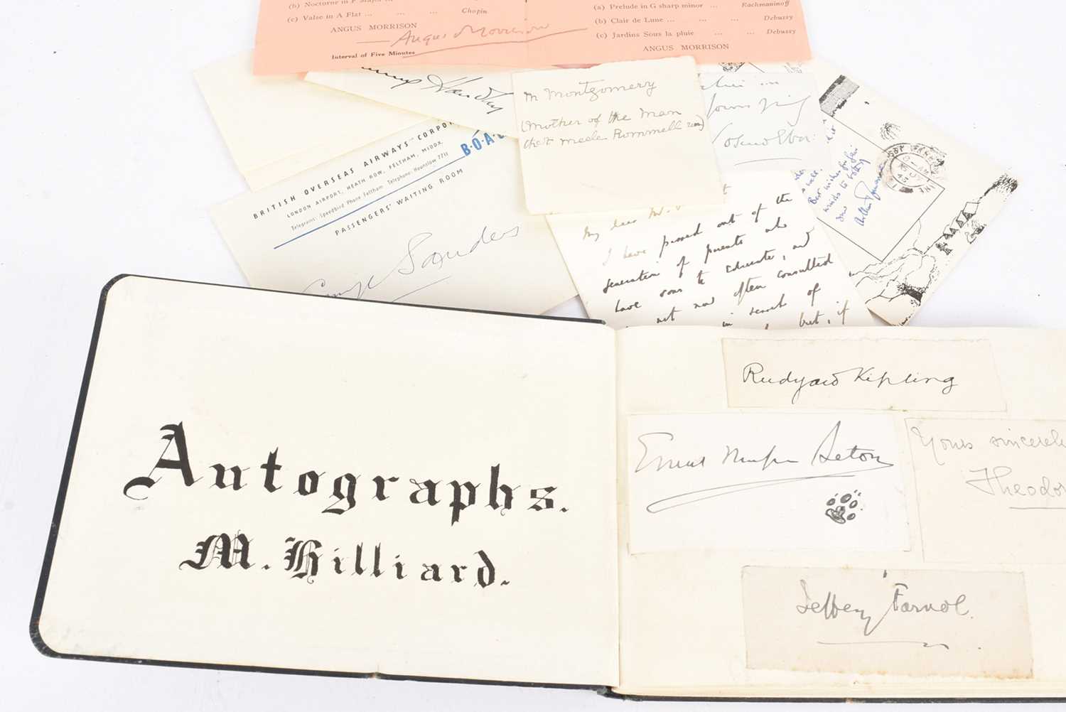 Lot 63 - An autograph book of a number of autographs