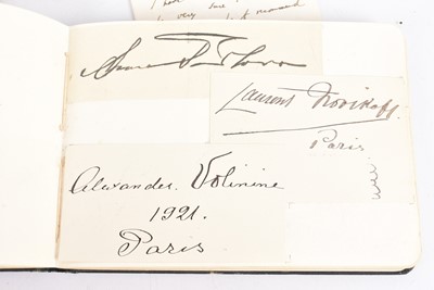 Lot 63 - An autograph book of a number of autographs