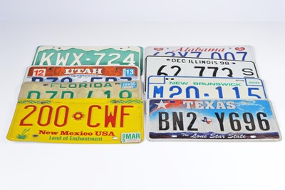 Lot 83 - A collection of eight vintage American and Canadian licence plates