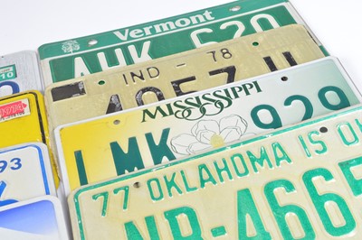 Lot 84 - A collection of eight vintage licence plates form various U.S states