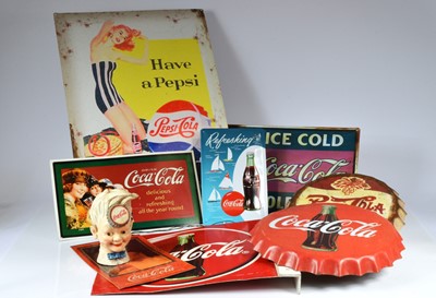 Lot 88 - A collection of Coca Cola and Pepsi advertising items