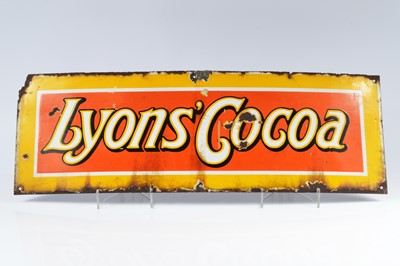 Lot 94 - A vintage Lyon's Cocoa advertising sign